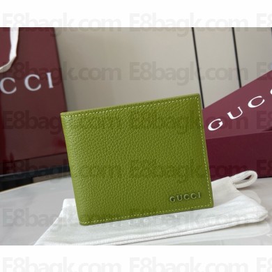 Gucci Grey interior bi-fold wallet 817019 Green leather 2025