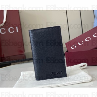 Gucci Oatmeal interior card case 817038 Dark blue leather 2025