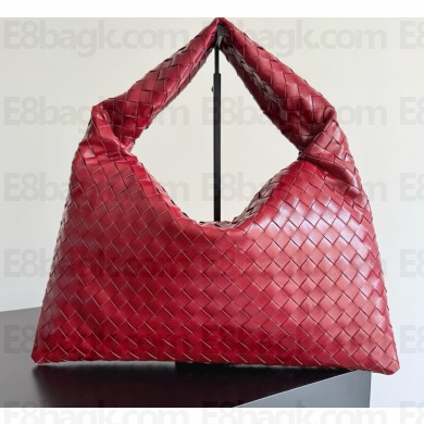 Bottega Veneta Hop Shoulder bag with Intrecciato craftsmanship in calf leather dark red 2025