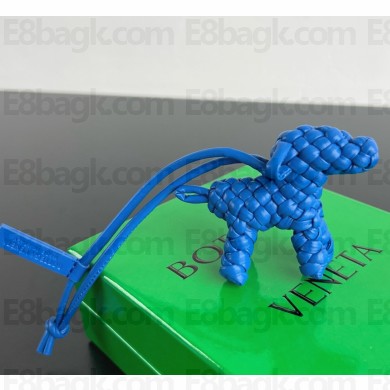 Bottega Veneta Dog Charm realised in Intreccio nappa leather blue 2025