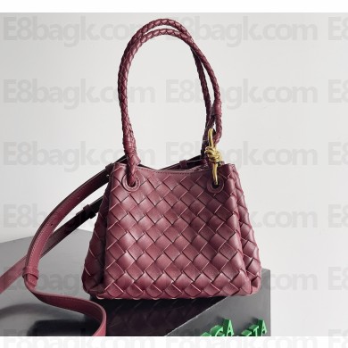 Bottega Veneta Small Parachute Shoulder bag in supple Intrecciato leather burgundy 2025