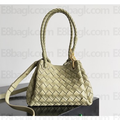 Bottega Veneta Small Parachute Shoulder bag in supple Intrecciato leather light green 2025