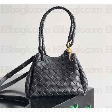 Bottega Veneta Small Parachute Shoulder bag in supple Intrecciato leather black 2025