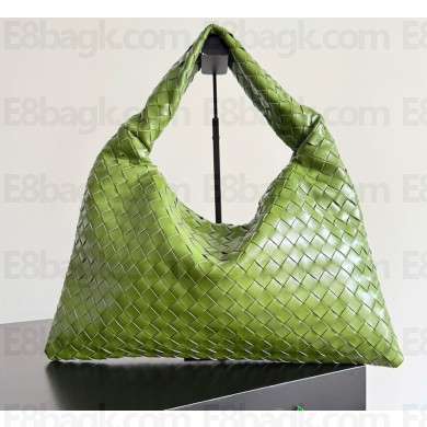 Bottega Veneta Hop Shoulder bag with Intrecciato craftsmanship in calf leather Matcha 2025