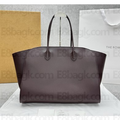 The Row Marlo 17 Bag in Leather Deep Brown 2025