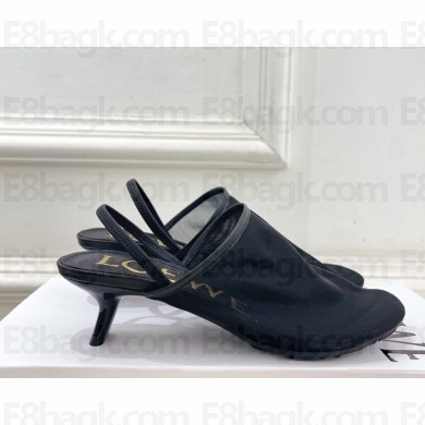 Loewe Petal slingback heel sandal in mesh black heel 4.5cm 2025