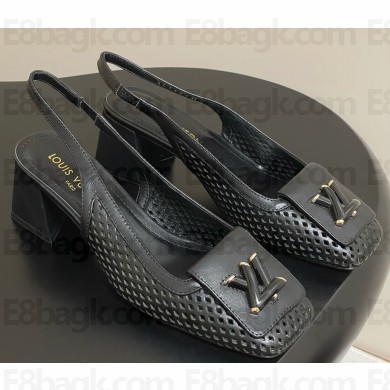 Louis Vuitton Shake Slingback Pump 1AD3XZ Black Perforated calf leather heel 2.5cm / 5.5cm 2025