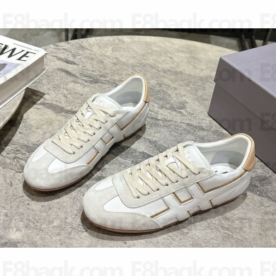 Hogan Women's Olympia Sneakers Nappa leather/Suede Ivory Beige 2025