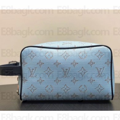 Louis Vuitton M14839 Locker Dopp Kit Blue Monogram Heritage coated canvas 2025