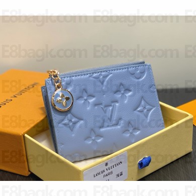Louis Vuitton M14654 Lisa Wallet Azure Blue Embossed grained cowhide leather 2025