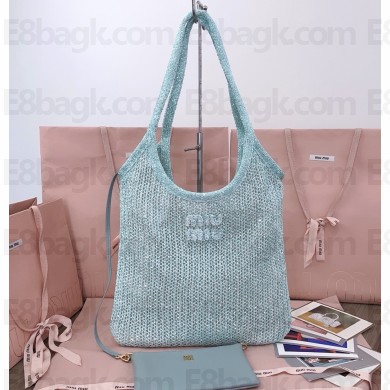 MIU MIU IVY sequin mesh bag 5BG231 Anise 2025