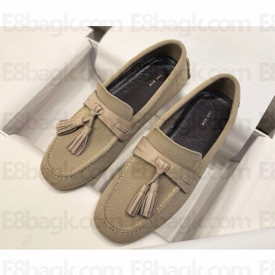 The Row loafer Flyknit fabric beige 2025