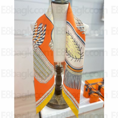 Hermes silk scarf 90x90cm 060540 2025 (TOP QUALITY)