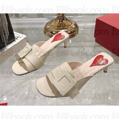 Roger vivier Viv' Canard leather mules cream 2025