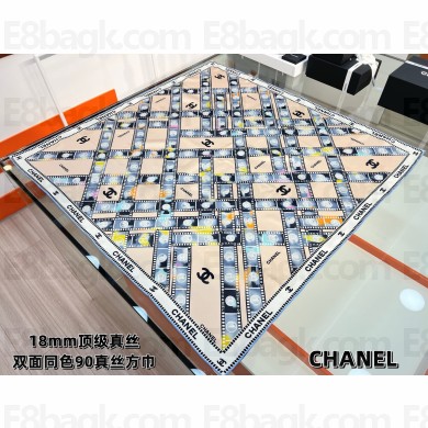 Chanel silk scarf 88x88cm 060912 2025 (TOP QUALITY)