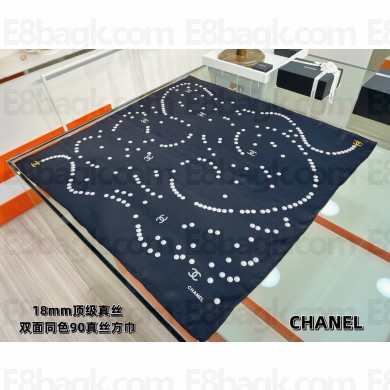 Chanel silk scarf 90x90cm 060925 2025 (TOP QUALITY)