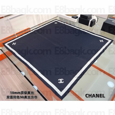 Chanel silk scarf 90x90cm 060928 2025 (TOP QUALITY)