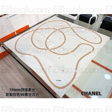 Chanel silk scarf 90x90cm AAB006 01 2025 (TOP QUALITY)