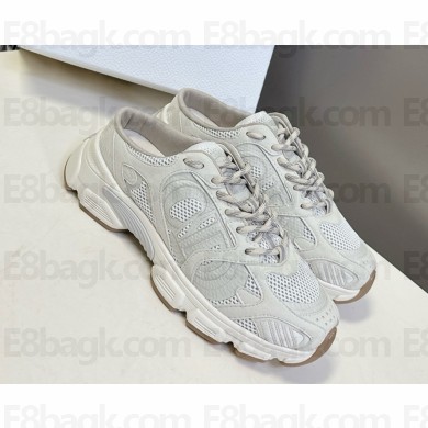 Dior Chrono Sneaker white Mesh and beige Calfskin 2025