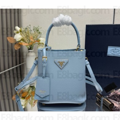 Prada Panier Saffiano leather mini-bag 1BA217 Astral Blue 2025