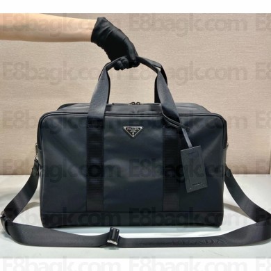 Prada Re-Nylon and Saffiano leather duffle bag 2VC796A black 2025