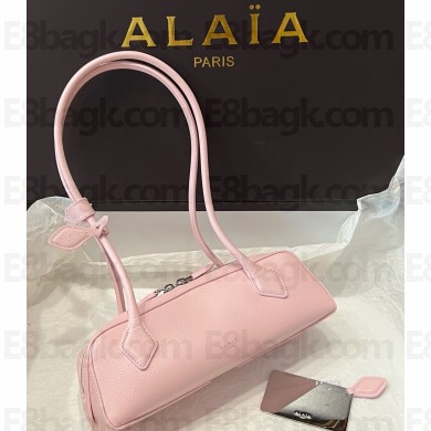 Alaïa  LE TECKEL SMALL BI-MATERIAL BAG IN LEATHER pink 2025