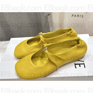 Loewe Pebble Soft ballerina in nappa lambskin Dandelion 2025