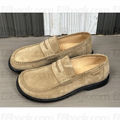 LOEWE men's Campo loafer in suede beige 2025