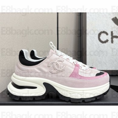 Chanel Trainers cotton & Suede Calfskin G46609 light pink 2025