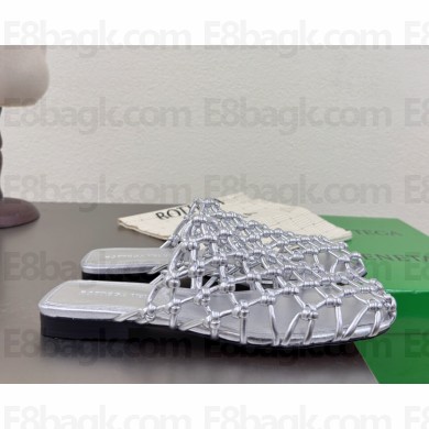 Bottega Veneta flat mule woven sheepskin silver 2025