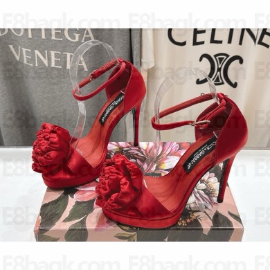 Dolce & Gabbana Heel 12cm silk Sandals red 2025