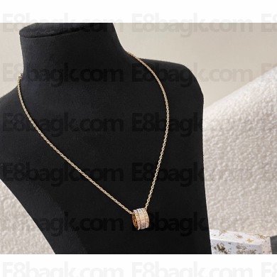 Dior Night Code Necklace Gold-Finish Metal, White Crystals and Latte Lacquer 2025