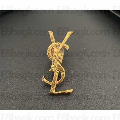 Saint Laurent CASSANDRE earring in metal BRASS GOLD 2025