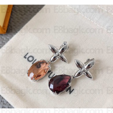 Louis Vuitton M03032 Heirloom Earrings Palladium-toned metal Pink and peach zircons 2025