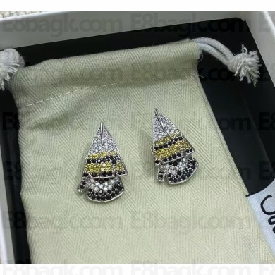 Loewe Feather earrings in sterling silver and crystals Silver/Orange 2025