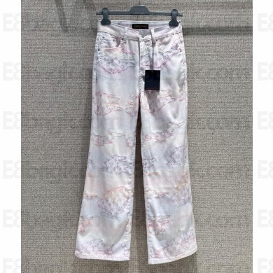 Louis Vuitton Multicolor pattern jacquard denim jeans 2025