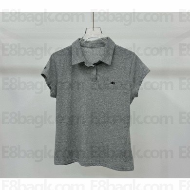 Alo cotton Polo Tee grey 2025