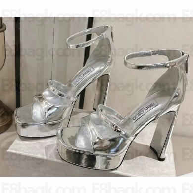 Jimmy Choo 125mm Claressa sandals calf leather silver 2025
