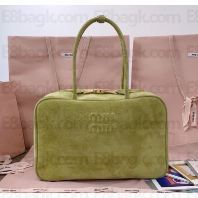 Miu Miu Suede Beau bag 5BB117 Ivy Green 2025
