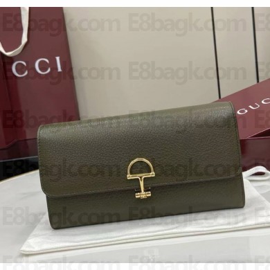 Gucci Softbit continental wallet 828147 Forest green smooth leather 2025