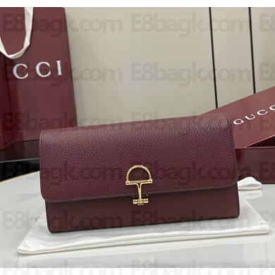 Gucci Softbit continental wallet 828147 Gucci Rosso Ancora red grainy leather 2025