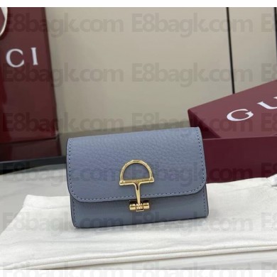 Gucci Softbit card case 828148 blue smooth leather 2025