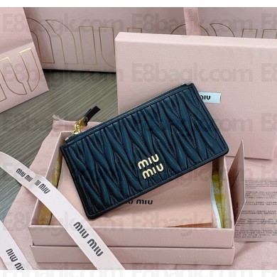 Miu Miu matelassé nappa leather wallet 5MB006 black 2025