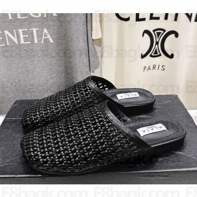 Alaïa BALLET MULE FLATS IN FISHNET black 2025