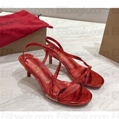 Christian Louboutin heel 5.5cm patent leather red 2025