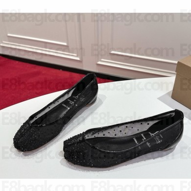 Christian Louboutin X Maison Margiela Marlougiela Strass Mesh & Patent Flat black 2025