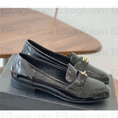 Chanel Mocassins patent calfskin black 2025