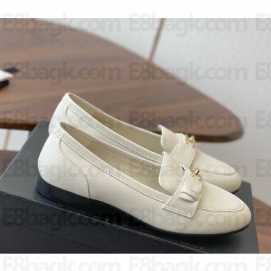 Chanel Mocassins calfskin white 2025