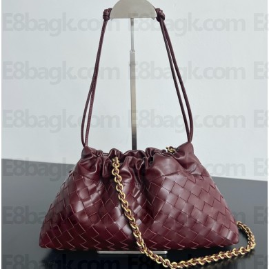 Bottega Veneta Dustbag Notte in Intrecciato calf leather Barolo/ecru 2025