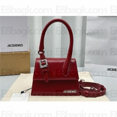 JACQUEMUS Le Chiquito moyen boucle BAG IN BOX LEATHER red 2024